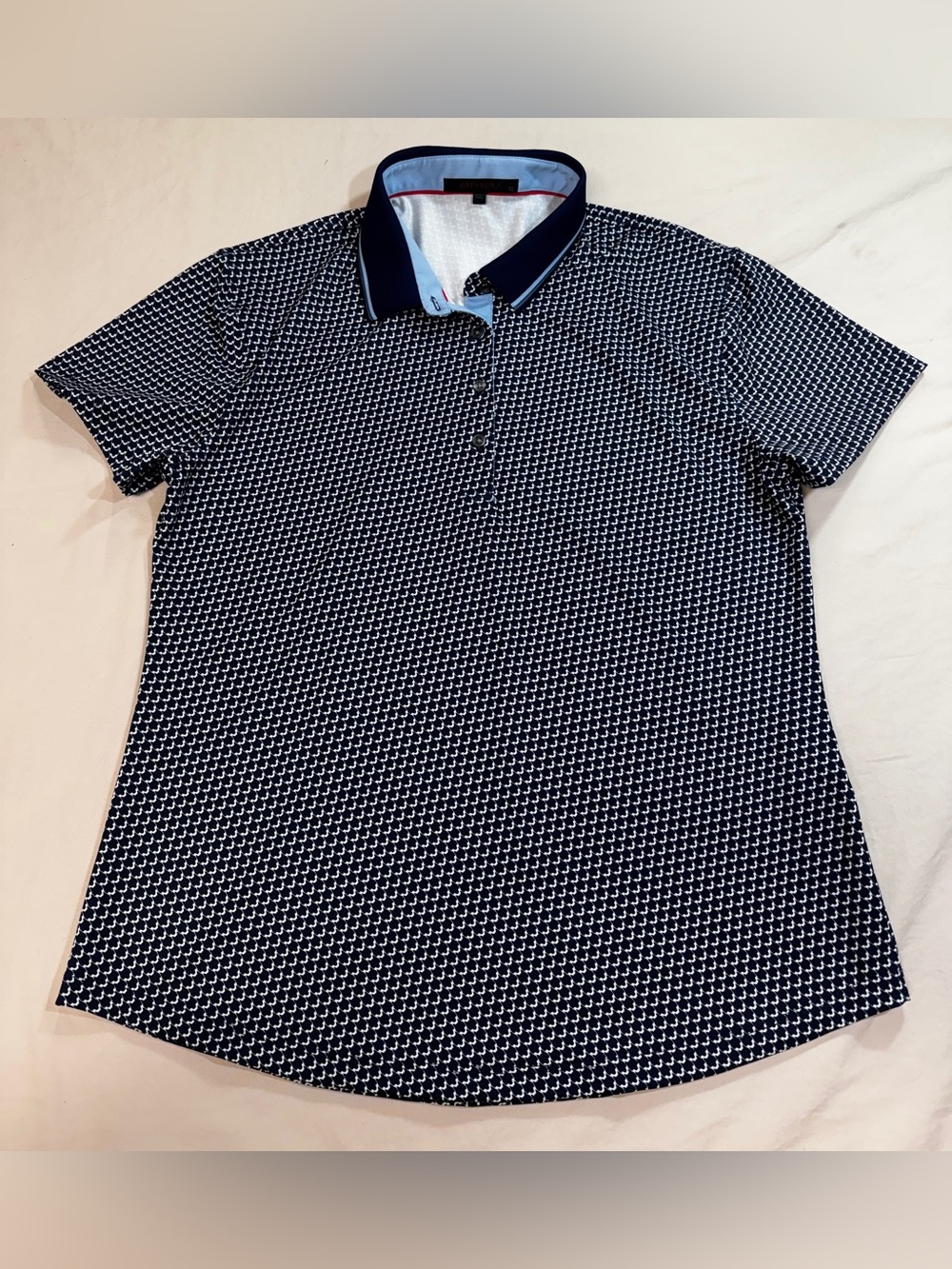 Greyson Wolvestooth Scarlett Collar Polo Womens Size XL Blue
